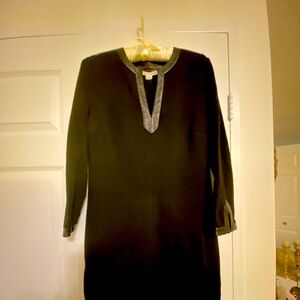Diane Von Furstenberg Laconic Viscose And Leather Dress